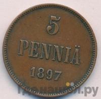 5 пенни 1897 года  Для Финляндии