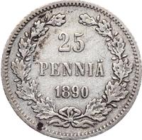 25 пенни 1890 года L Для Финляндии