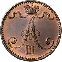 1 пенни 1892 года  Для Финляндии