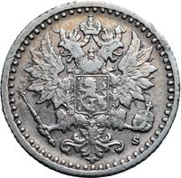 25 пенни 1866 года S Для Финляндии