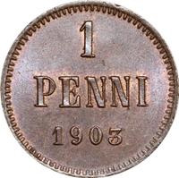 1 пенни 1903 года  Для Финляндии