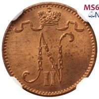 1 пенни 1907 года  Для Финляндии