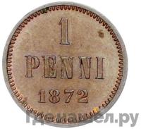 1 пенни 1872 года  Для Финляндии