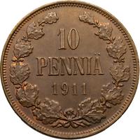 10 пенни 1911 года  Для Финляндии