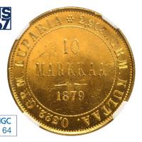 10 марок 1879 года S Для Финляндии