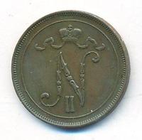 10 пенни 1908 года  Для Финляндии
