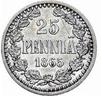 25 пенни 1865 года S Для Финляндии