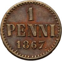 1 пенни 1867 года  Для Финляндии