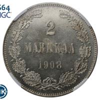 2 марки 1908 года L Для Финляндии