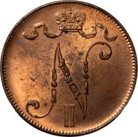 5 пенни 1905 года  Для Финляндии