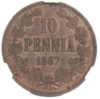 10 пенни 1867 года