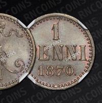 1 пенни 1870 года  Для Финляндии