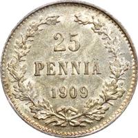 25 пенни 1909 года L Для Финляндии