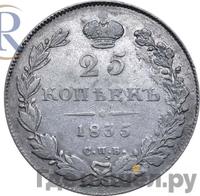 25 копеек 1835 года СПБ НГ