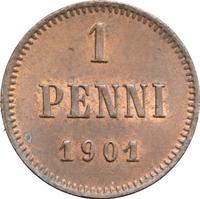 1 пенни 1901 года  Для Финляндии