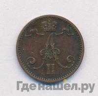 1 пенни 1874 года  Для Финляндии