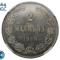 2 марки 1908 года L Для Финляндии