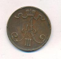 5 пенни 1889 года  Для Финляндии