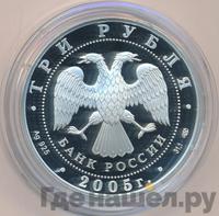 3 рубля 2005 года СПМД