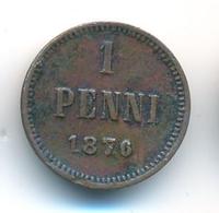 1 пенни 1876 года  Для Финляндии