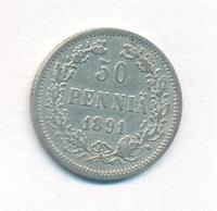 50 пенни 1891 года L Для Финляндии