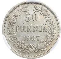 50 пенни 1907 года L Для Финляндии