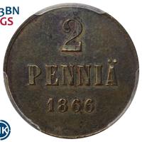 2 пенни 1866 года