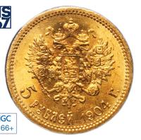 5 рублей 1904 года АР