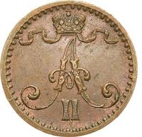 1 пенни 1871 года  Для Финляндии