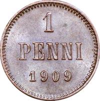 1 пенни 1909 года  Для Финляндии