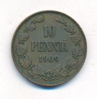 10 пенни 1909 года  Для Финляндии