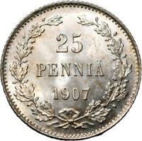 25 пенни 1907 года L Для Финляндии