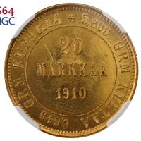 20 марок 1910 года L Для Финляндии