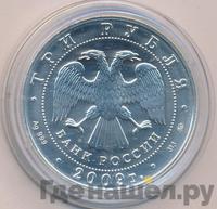 3 рубля 2009 года  Георгий Победоносец