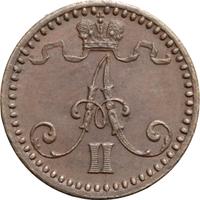 1 пенни 1869 года  Для Финляндии