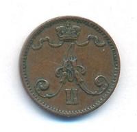 1 пенни 1875 года  Для Финляндии