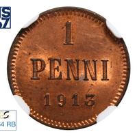 1 пенни 1913 года  Для Финляндии