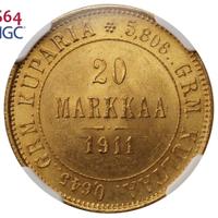 20 марок 1911 года L Для Финляндии