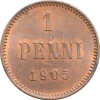 1 пенни 1905 года  Для Финляндии