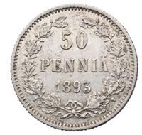 50 пенни 1893 года L Для Финляндии