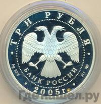 3 рубля 2005 года СПМД