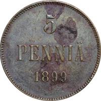 5 пенни 1899 года  Для Финляндии