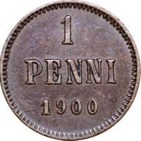1 пенни 1900 года  Для Финляндии