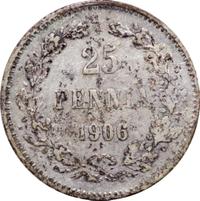 25 пенни 1906 года L Для Финляндии