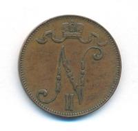 5 пенни 1901 года  Для Финляндии