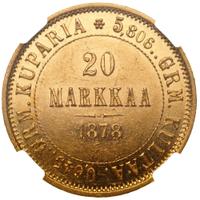20 марок 1878 года S Для Финляндии