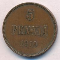 5 пенни 1910 года  Для Финляндии
