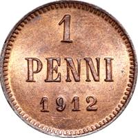 1 пенни 1912 года  Для Финляндии