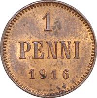 1 пенни 1916 года  Для Финляндии