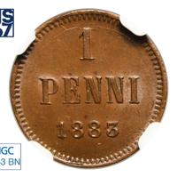 1 пенни 1883 года  Для Финляндии